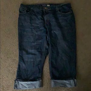 Merona Mid Rise Cropped Cuffed Jeans